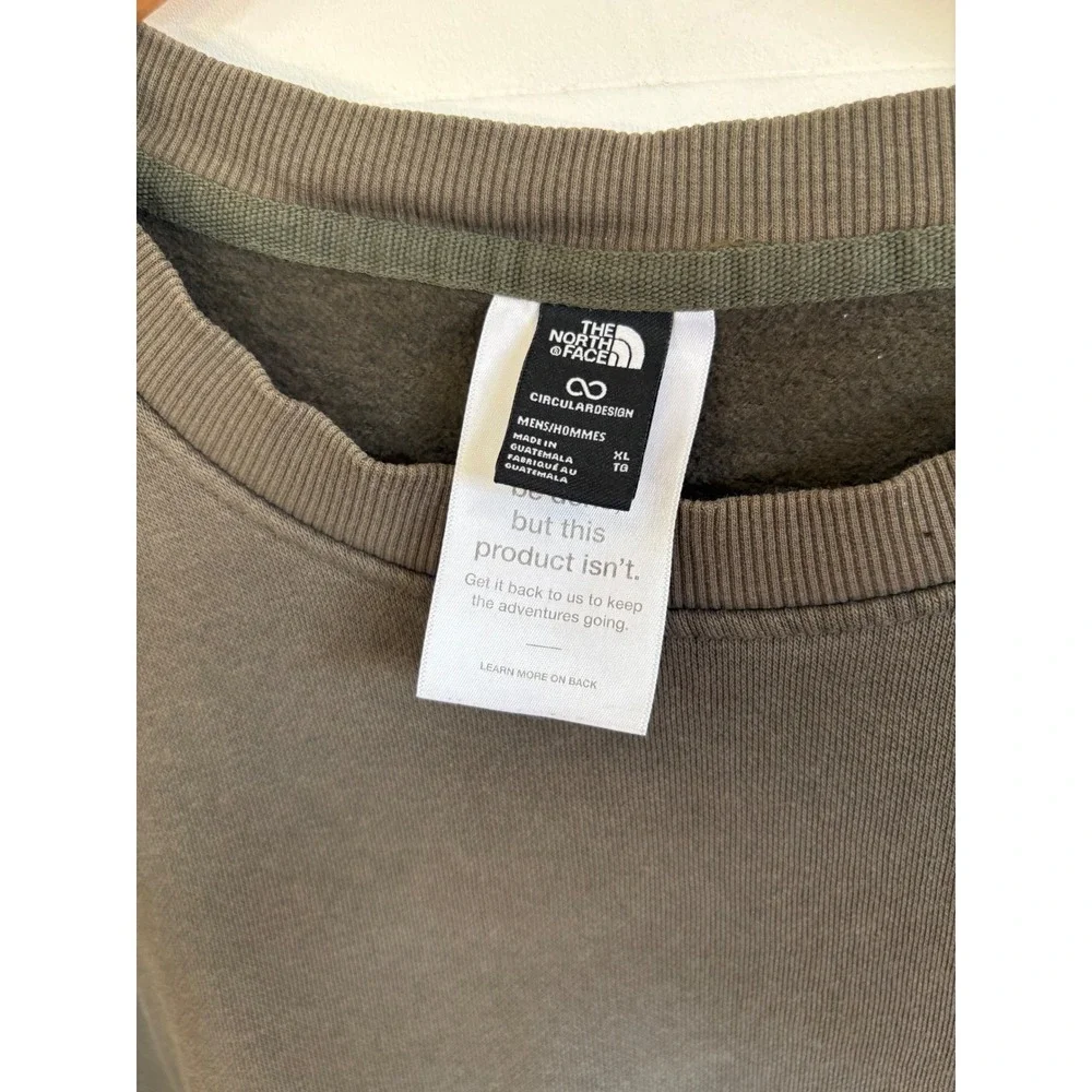 The North Face Circular Design Mens XL Crewneck Sweatshirt brown Gorpcore